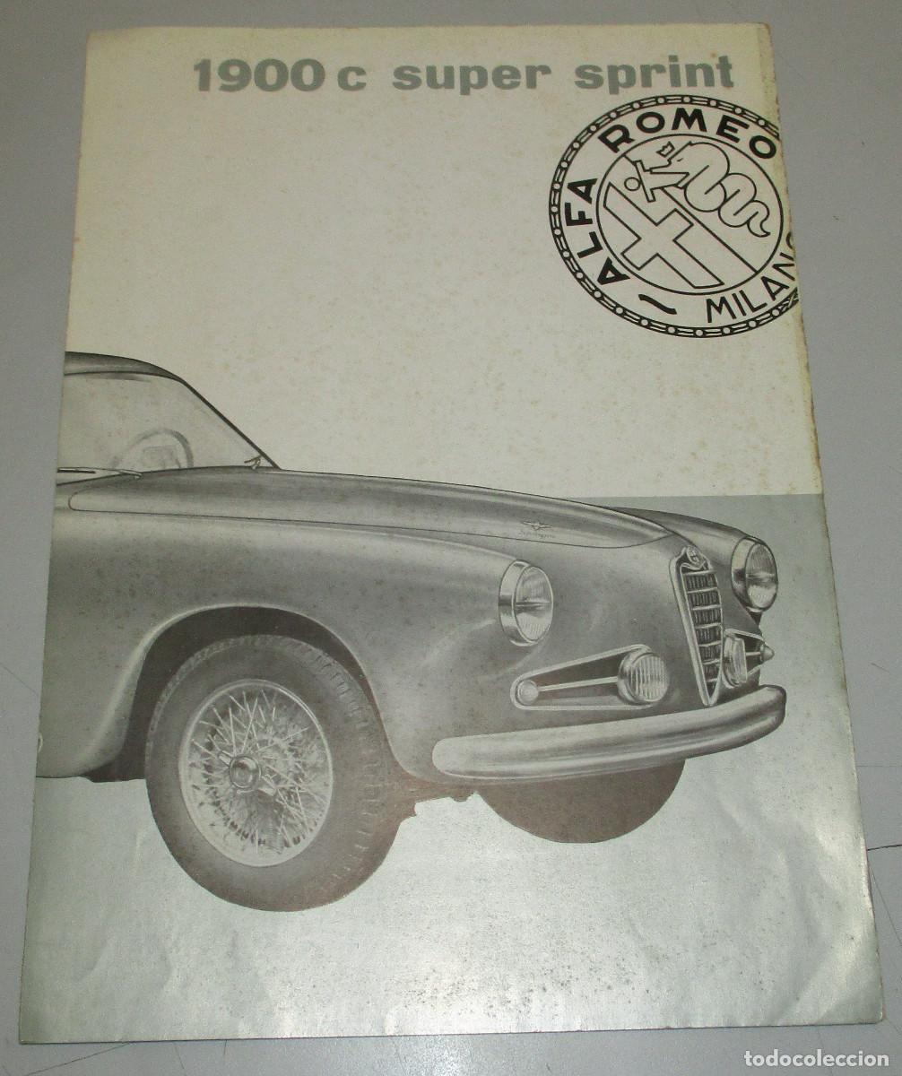 Coches y Motocicletas: Cat&aacute;logo, publicidad, folleto publicitario, d&iacute;ptico Alfa Romeo 1900c Super Sprint, 1954