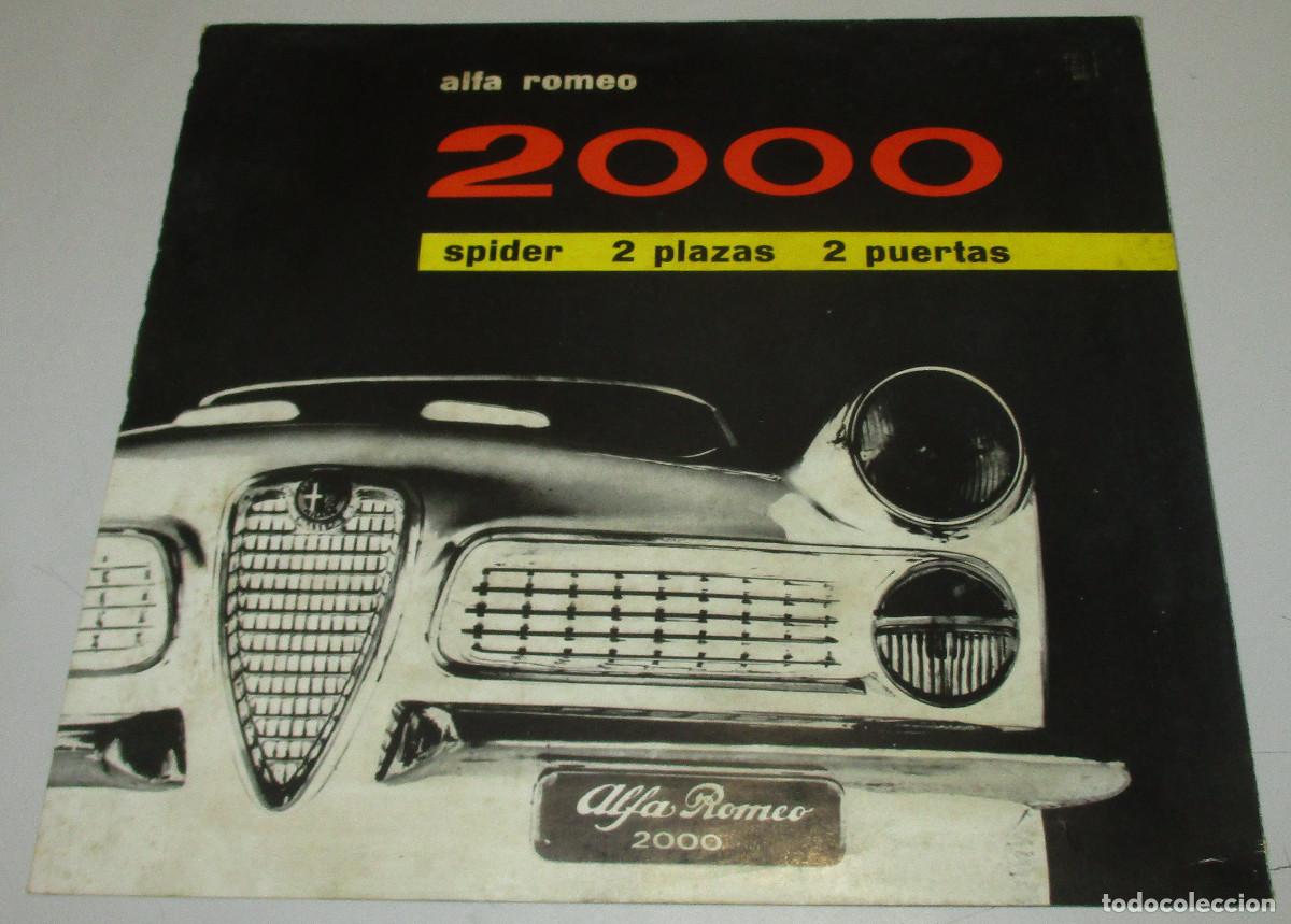 Coches y Motocicletas: Cat&aacute;logo, publicidad, folleto publicitario, tr&iacute;ptico Alfa Romeo 2000 Spider, 1959