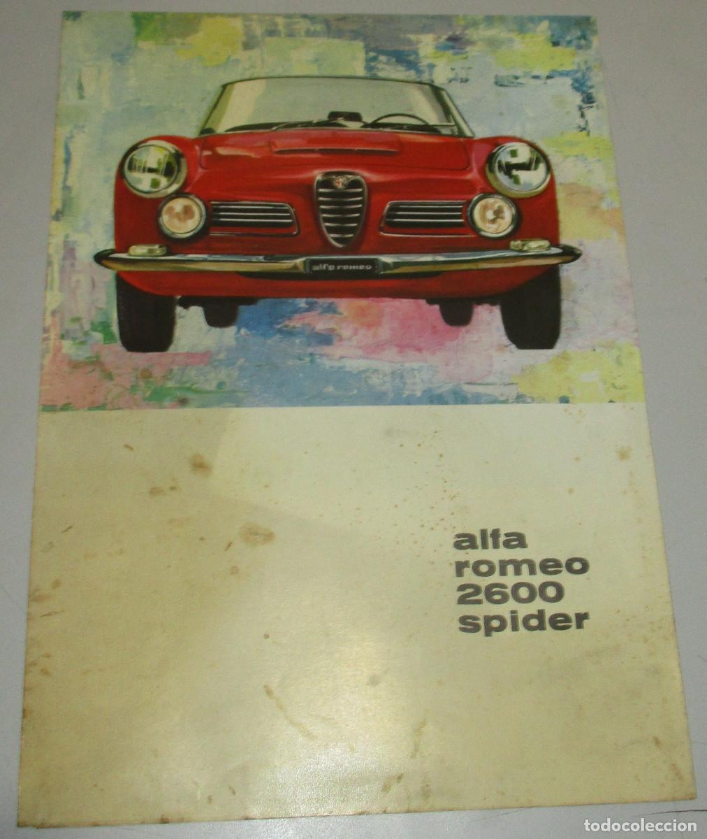Coches y Motocicletas: Cat&aacute;logo, publicidad, desplegable, Alfa Romeo 2600 Spider, 1962