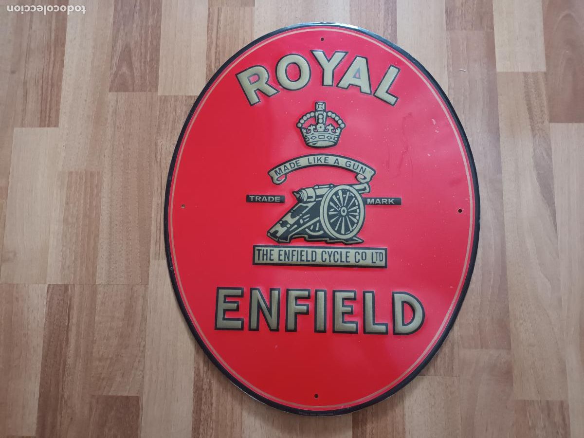 Coches y Motocicletas: CHAPA CARTEL CHAPA ROYAL ENFIELD CYCLE MOTO