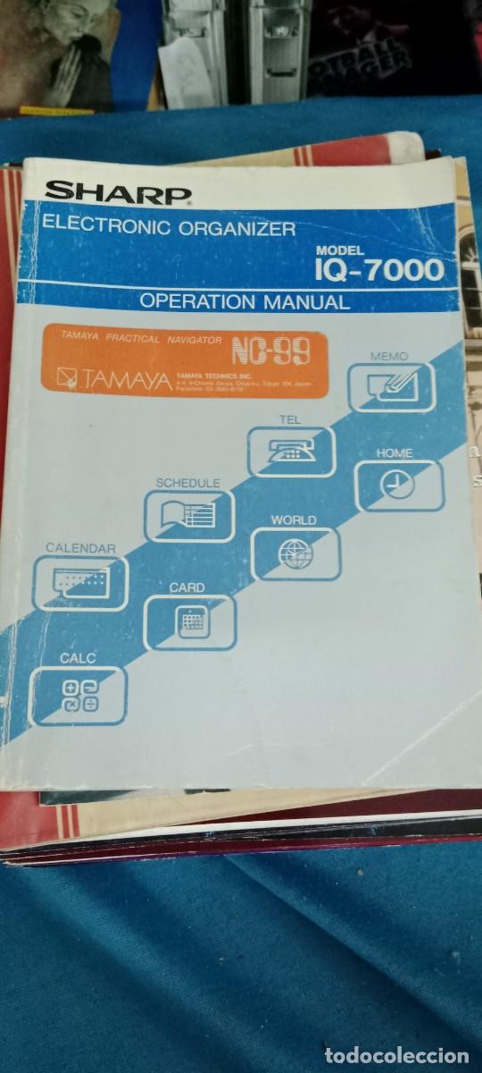 Coches y Motocicletas: MANUAL DE USUARIO AGENDA ELECTRONICA SHARP IQ-7000 calculadora LIBRO GG-DNI