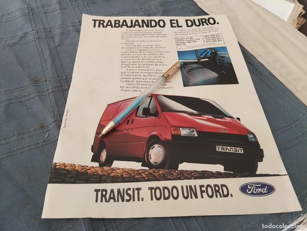Coches y motocicletas: FURGONETA FORD TRANSIT ANUNCIO PUBLICIDAD REVISTA 1988 BONITO PARA ENMARCAR