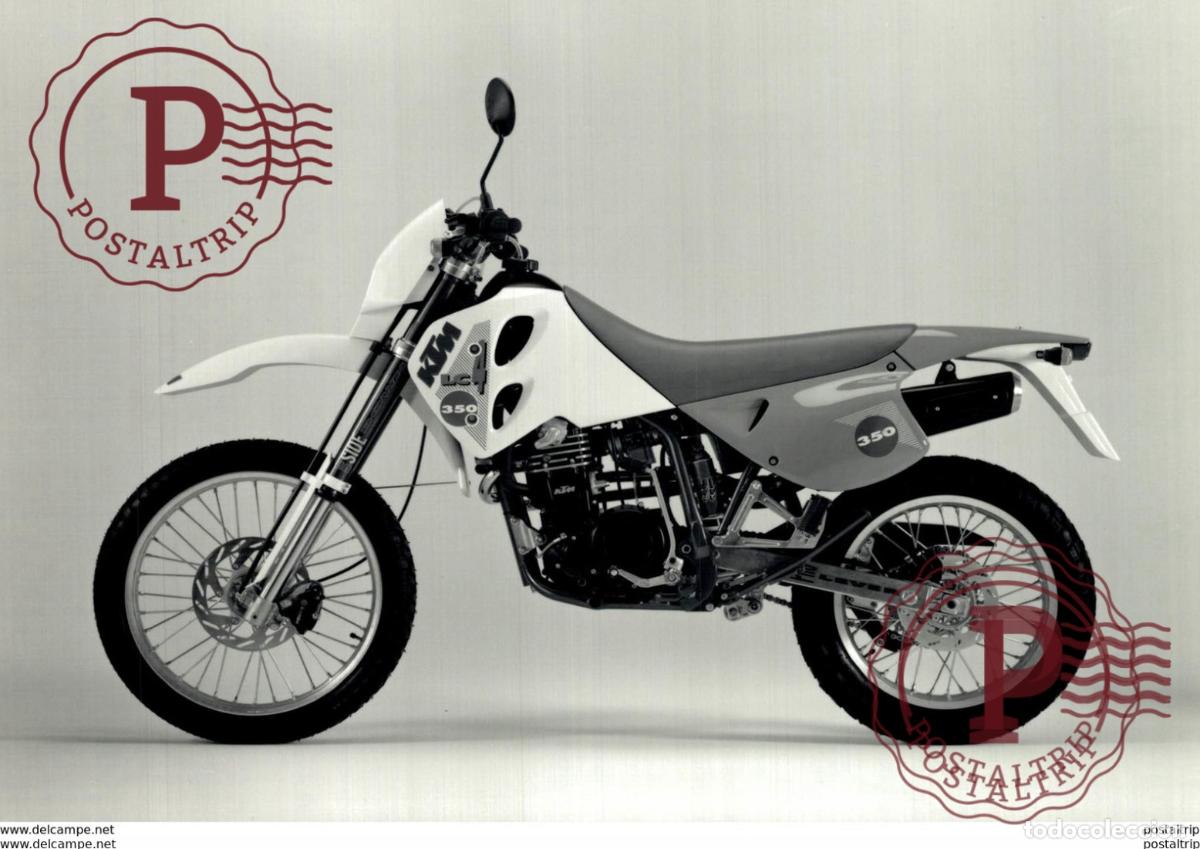 Carros e motociclos: KTM LC4 350 +-18cm x 12cm Moto MOTOCROSS MOTORCYCLE Douglas J Jackson archive of motorcycles