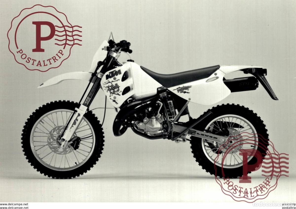 Carros e motociclos: KTM 125 EXC 93 +-18cm x 12cm Moto MOTOCROSS MOTORCYCLE Douglas J Jackson archive of motorcycles
