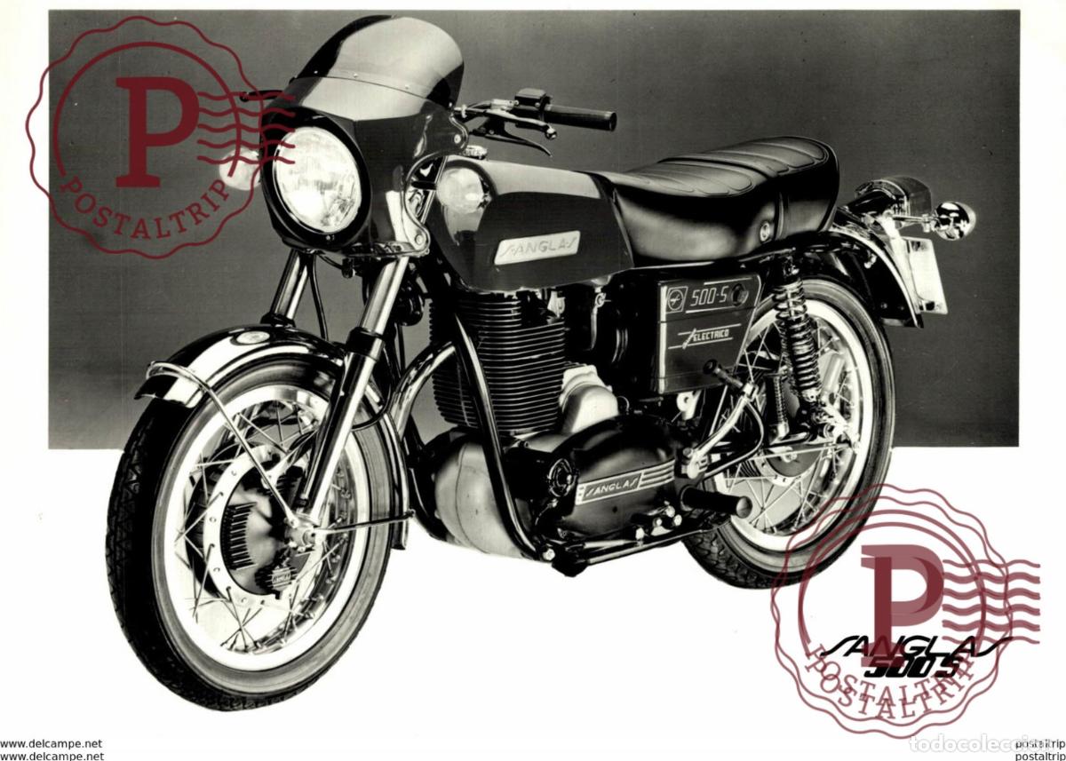 Carros e motociclos: Sanglas, 500-S +-18cm x 12cm Moto MOTOCROSS MOTORCYCLE Douglas J Jackson archive of motorcycles