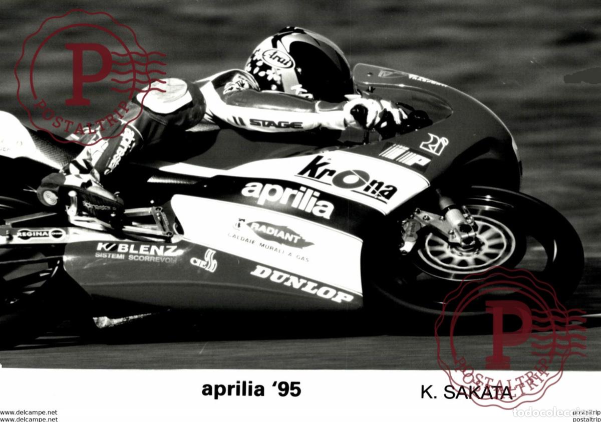 Carros e motociclos: Aprilia95 K.Sakata +-18cm x 12cm Moto MOTOCROSS MOTORCYCLE Douglas J Jackson archive of motorcycle