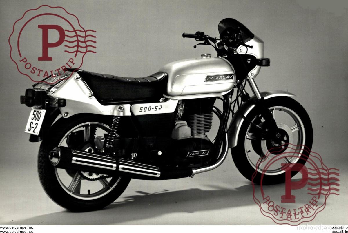 Carros e motociclos: Sanglas 500-S2 +-18cm x 12cm Moto MOTOCROSS MOTORCYCLE Douglas J Jackson archive of motorcycles