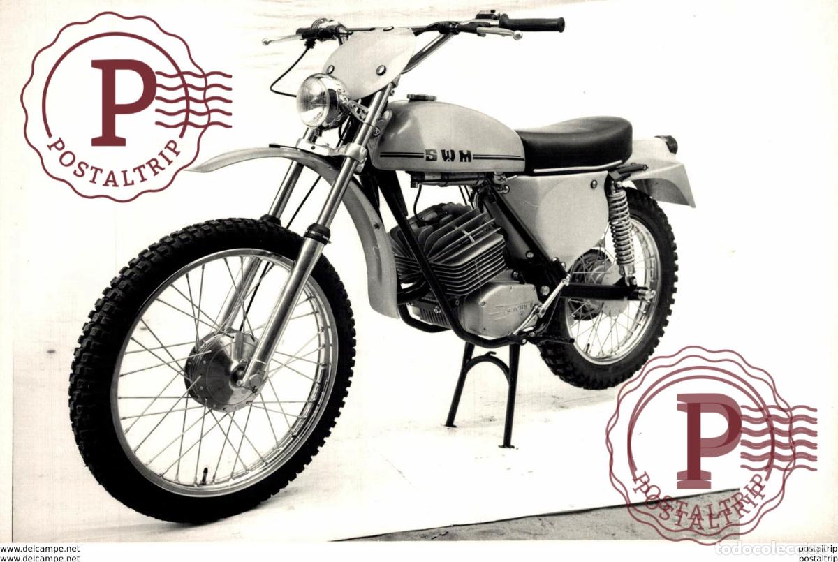 Carros e motociclos: S.W.M. Regolarita +-18cm x 12cm Moto MOTOCROSS MOTORCYCLE Douglas J Jackson archive of motorcycles