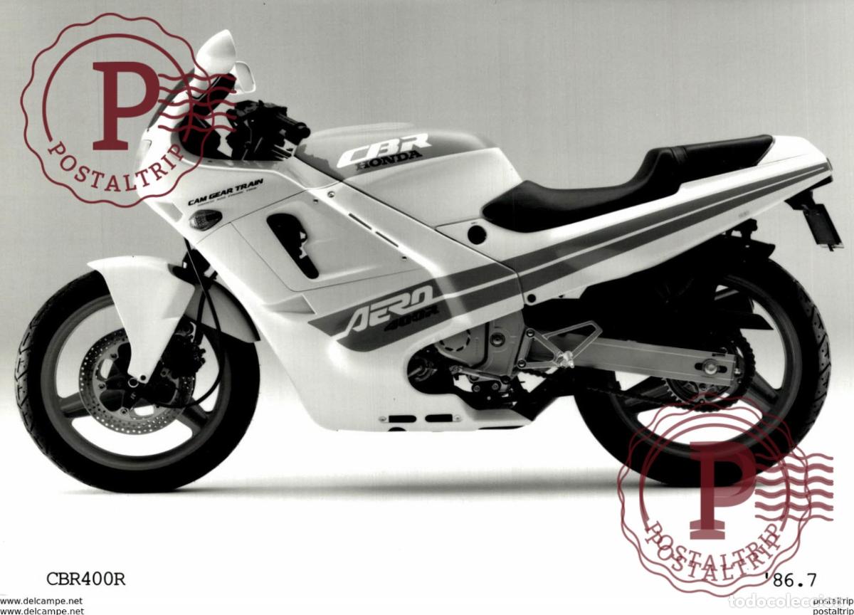 Coches y Motocicletas: Honda CBR400R +-18cm x 12cm Moto MOTOCROSS MOTORCYCLE Douglas J Jackson archive of motorcycles
