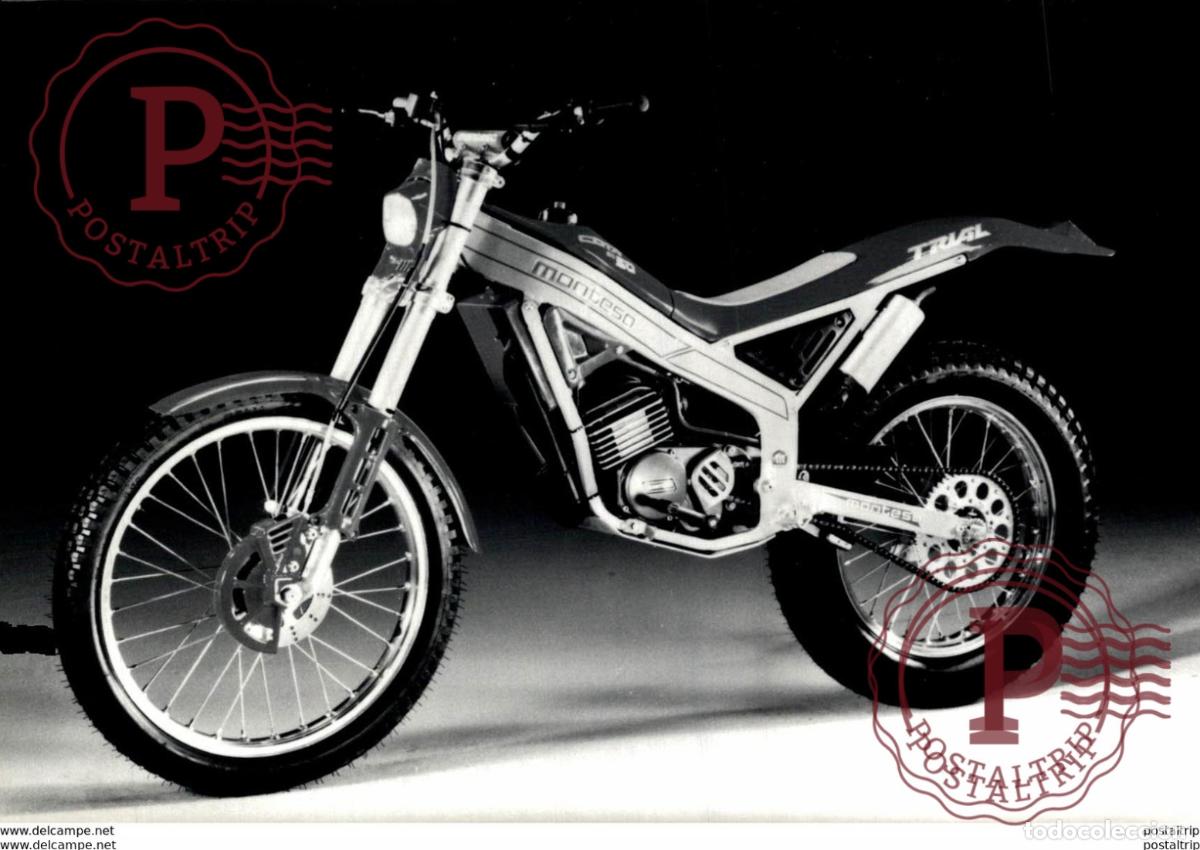 Carros e motociclos: Montesa Trial +-14cm*10cm Moto MOTOCROSS MOTORCYCLE Douglas J Jackson archive of motorcycles