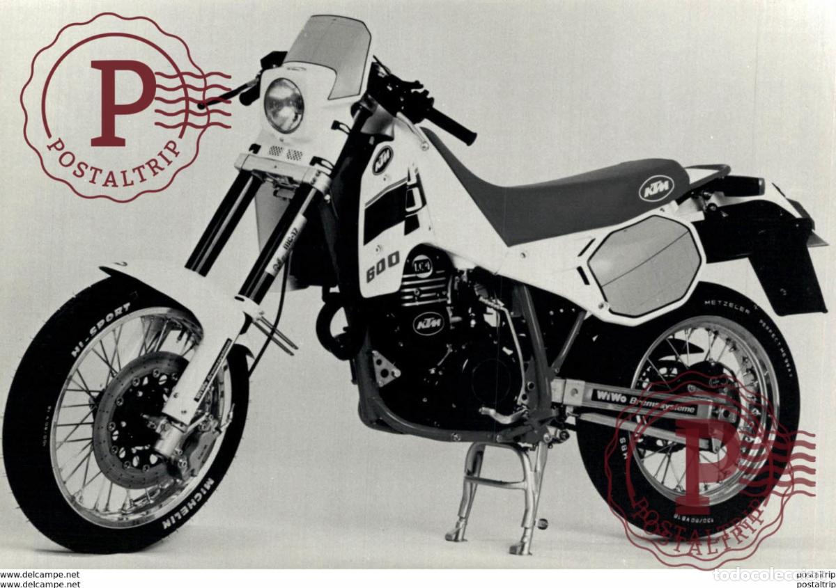Carros e motociclos: KTM 600 +-14cm*9cm Moto MOTOCROSS MOTORCYCLE Douglas J Jackson archive of motorcycles