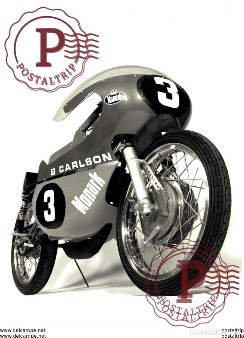 Voitures et Motocyclettes: Monark , B.Carlson +-12cm*18cm Moto MOTOCROSS MOTORCYCLE Douglas J Jackson archive of motorcycles
