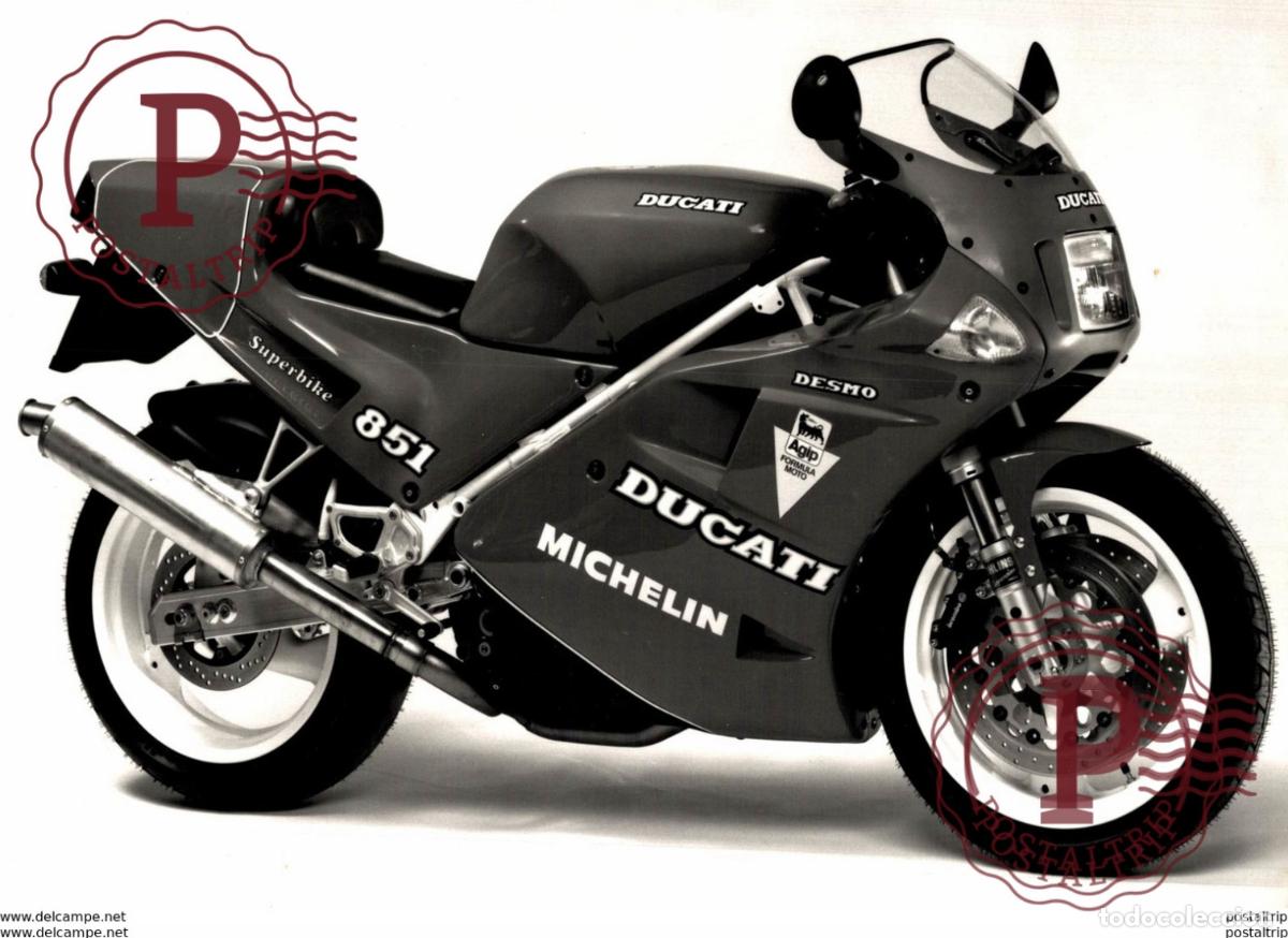Carros e motociclos: Ducati 851 +-22cm*14cm Moto MOTOCROSS MOTORCYCLE Douglas J Jackson archive of motorcycles