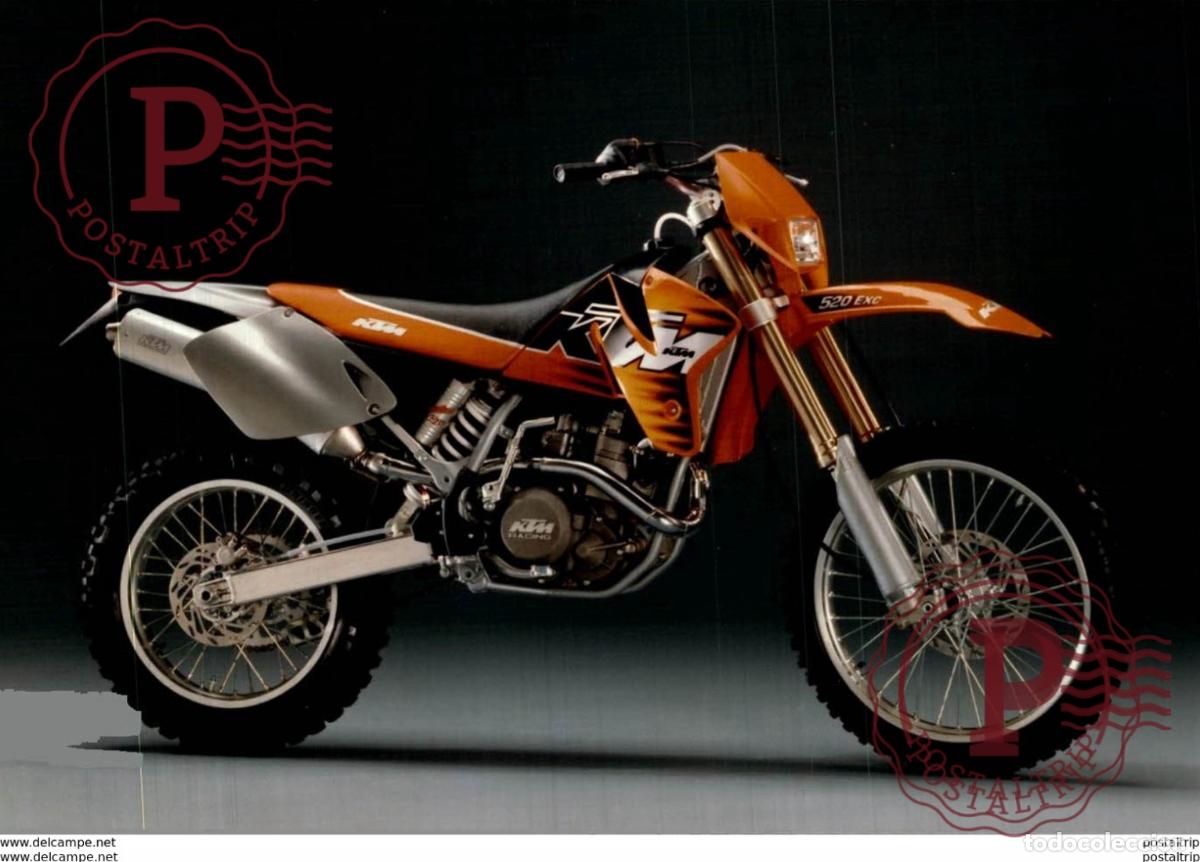 Automobili e Motociclette: KTM 520 EXC +-12,5cm x 17,5cm Moto MOTOCROSS MOTORCYCLE Douglas J Jackson archive of motorcycles