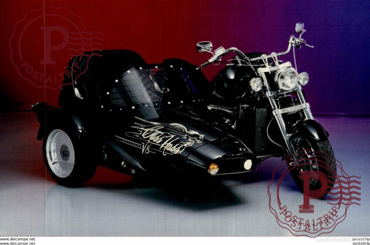 Autos und Motorr&auml;der: BASS HOSS V8 +-12,5cm x 19cm Moto MOTOCROSS MOTORCYCLE Douglas J Jackson archive of motorcycles
