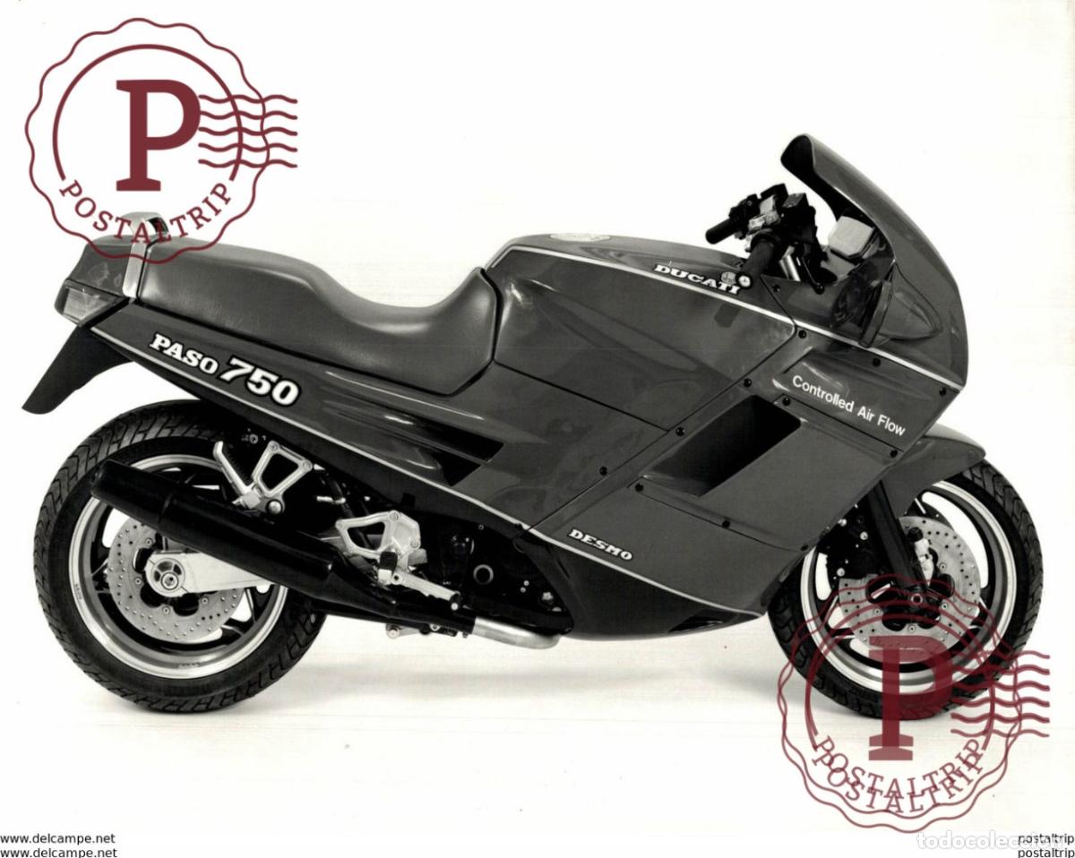 Autos und Motorr&auml;der: DUCATI PASO 750 +-18cm x 24cm Moto MOTOCROSS MOTORCYCLE Douglas J Jackson archive of motorcycles
