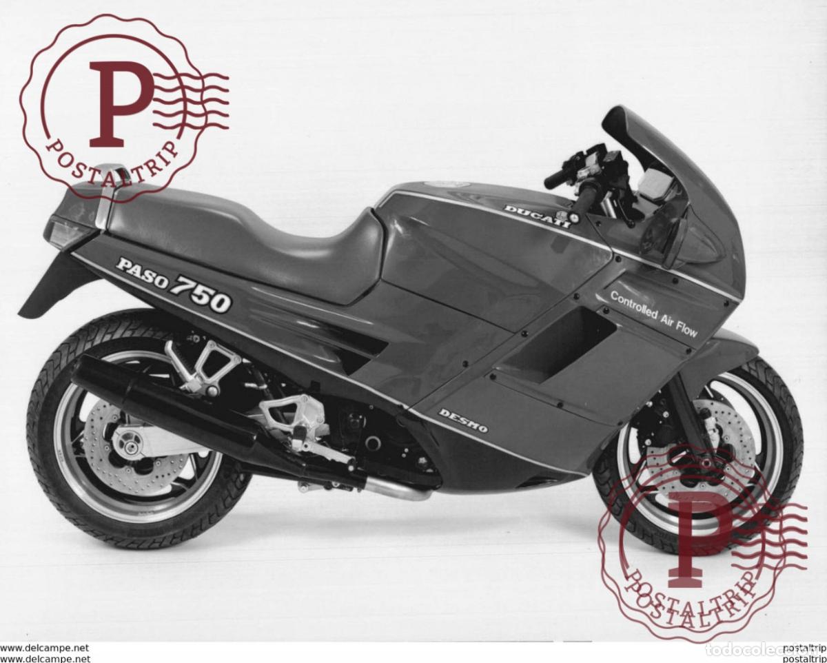Carros e motociclos: DUCATI PASO 750 +-19cm x 24,5cm Moto MOTOCROSS MOTORCYCLE Douglas J Jackson archive of motorcycles4,