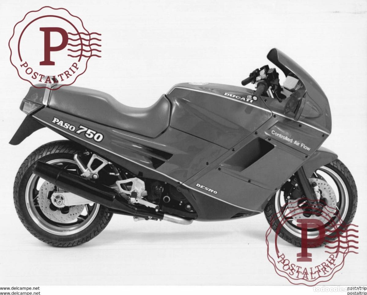 Automobili e Motociclette: DUCATI PASO 750 +-19cm x 24,5cm Moto MOTOCROSS MOTORCYCLE Douglas J Jackson archive of motorcycles4,