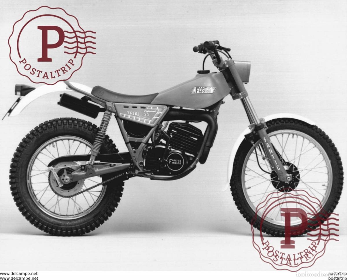 Automobili e Motociclette: FANTIC MOTOR TRIAL 125 +-19cm x 24,5cm Moto MOTOCROSS MOTORCYCLE Douglas J Jackson archive of motorc