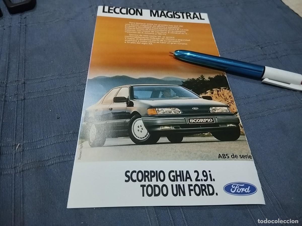 Coches y Motocicletas: COCHE FORD SCORPIO GHIA 2,9 i. ANUNCIO PUBLICIDAD REVISTA BONITO PARA ENMARCAR