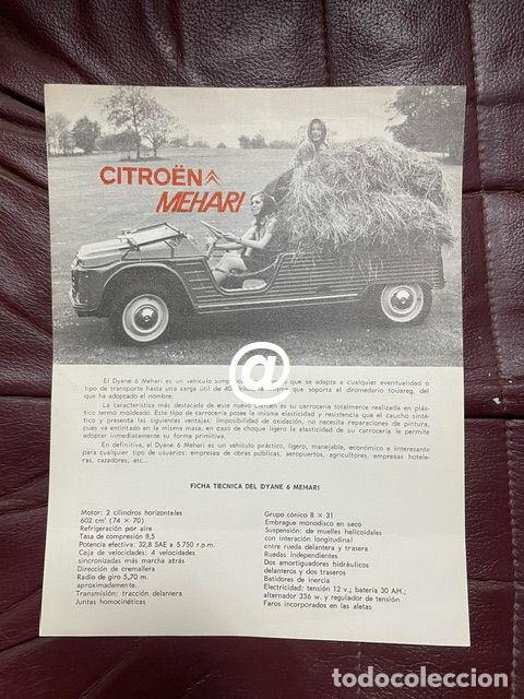 Coches y Motocicletas: HOJA PUBLICITARIA CITRO&Euml;N MEHARI A&Ntilde;O 1969