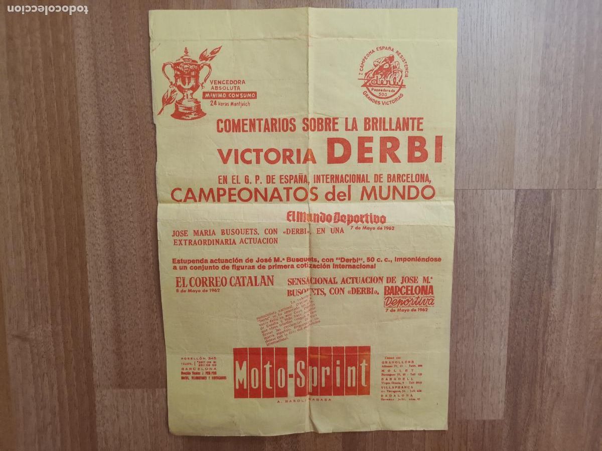 Coches y Motocicletas: COMENTARIOS VICTORIA DERBI JOSE MARIA BUSQUETS Lista inscritos XIV premio espa&ntilde;a motociclismo moto