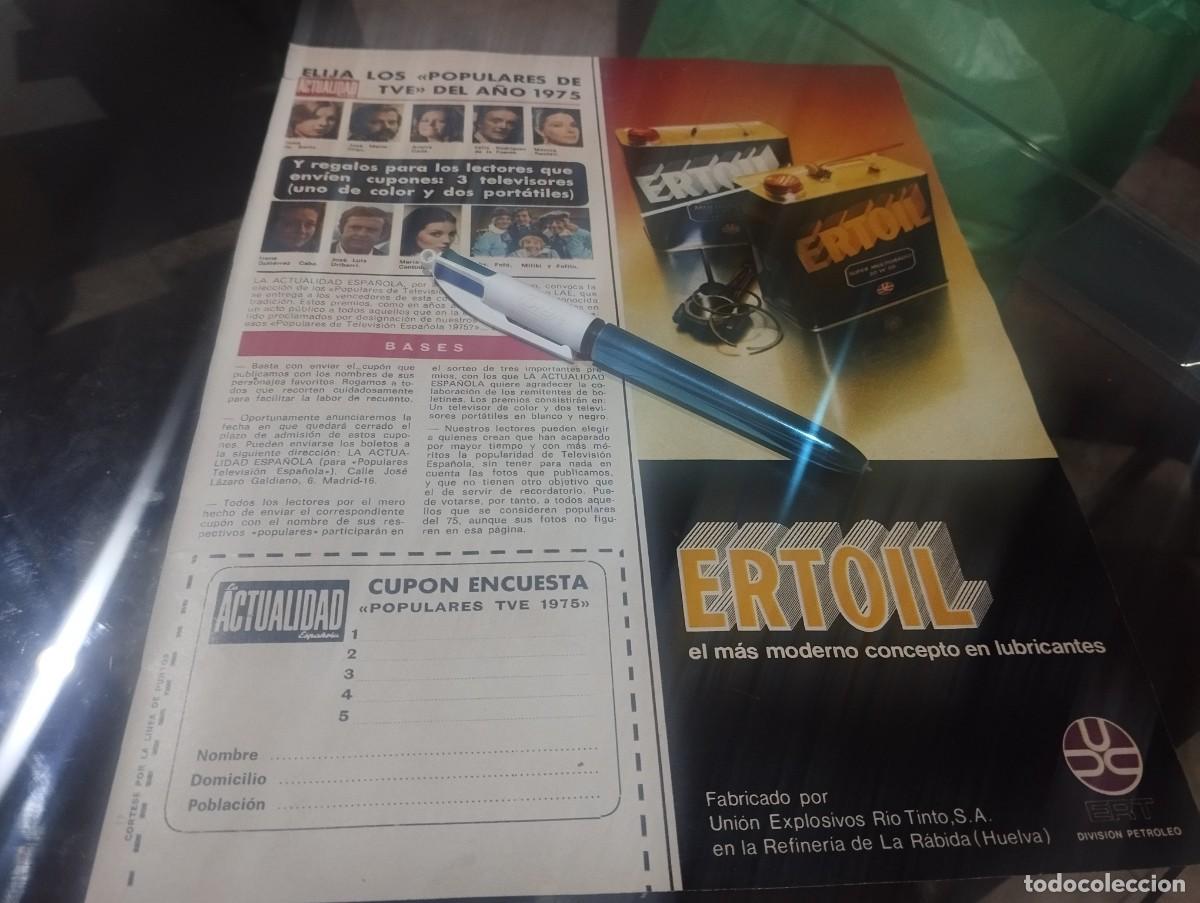 Coches y Motocicletas: LUBRICANTES ERTOIL REVERSO CAVA MARQU&Eacute;S DE MONISTROL ANUNCIO PUBLICIDAD REVISTA 1975