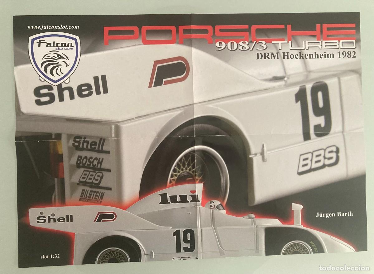 Coches y motocicletas: PORTER, PORSCHE 908/03 TURBO, N&ordm;19, LUI, J&Uuml;RGEN BARTH, DRM HOCKENHEIM 1982, FALCON SLOT CARS, 60X42