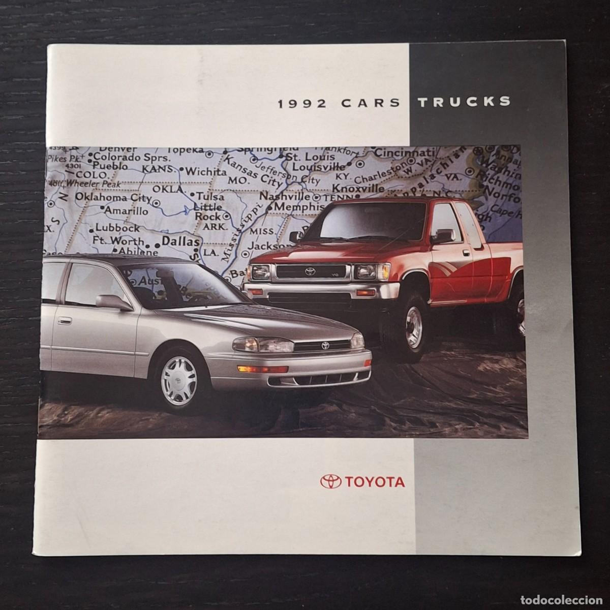 Coches y motocicletas: 1992 TOYOTA GAMA COCHES Y CAMIONETAS CATALOGO PUBLICIDAD - CELICA SUPRA PASEO COROLLA LAND CRUISER