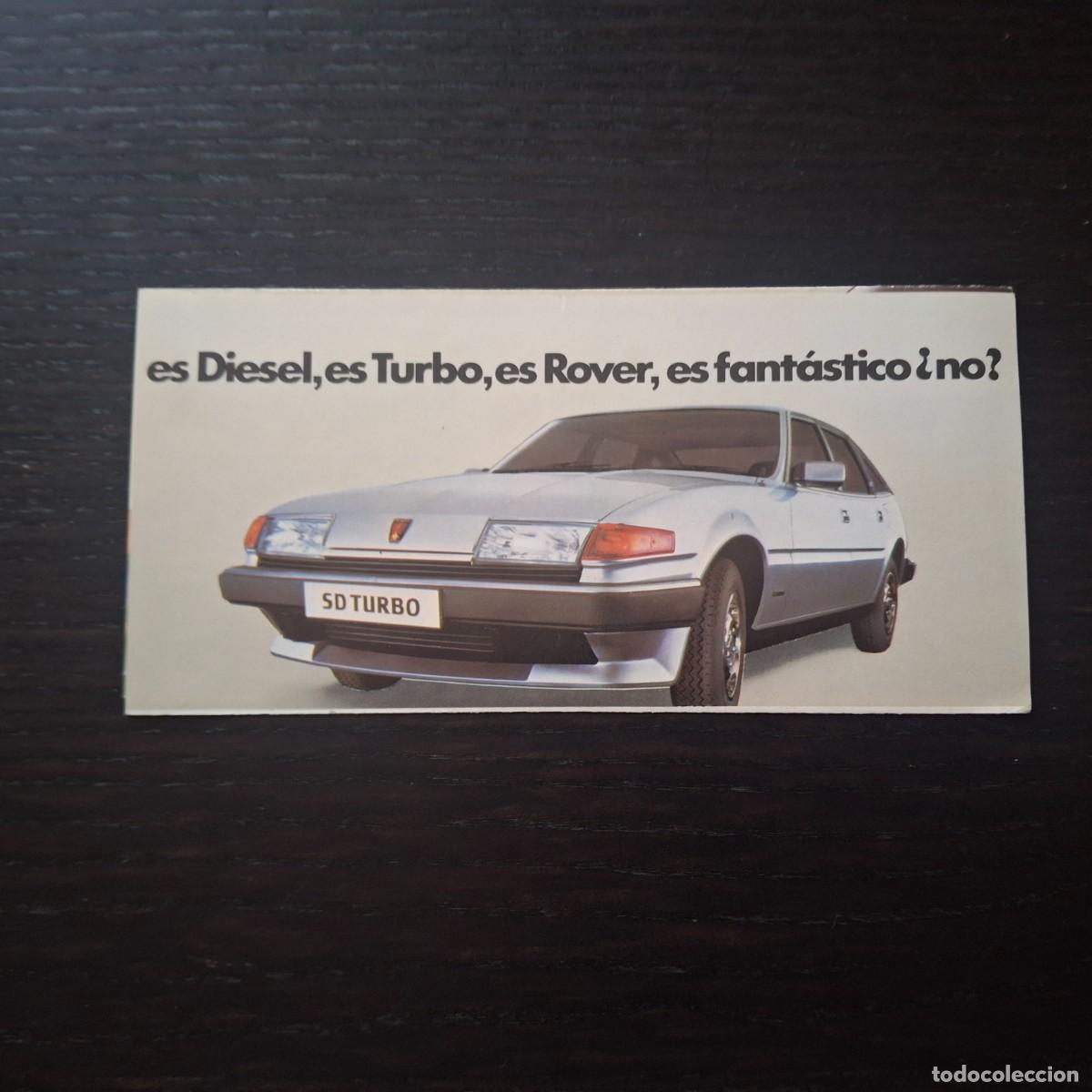 Coches y motocicletas: 1984 ROVER 2400 SD TURBO DIESEL 2600 VANDEN PLAS VITESSE - MINI FOLLETO CATALOGO PUBLICIDAD ESPA&Ntilde;OL