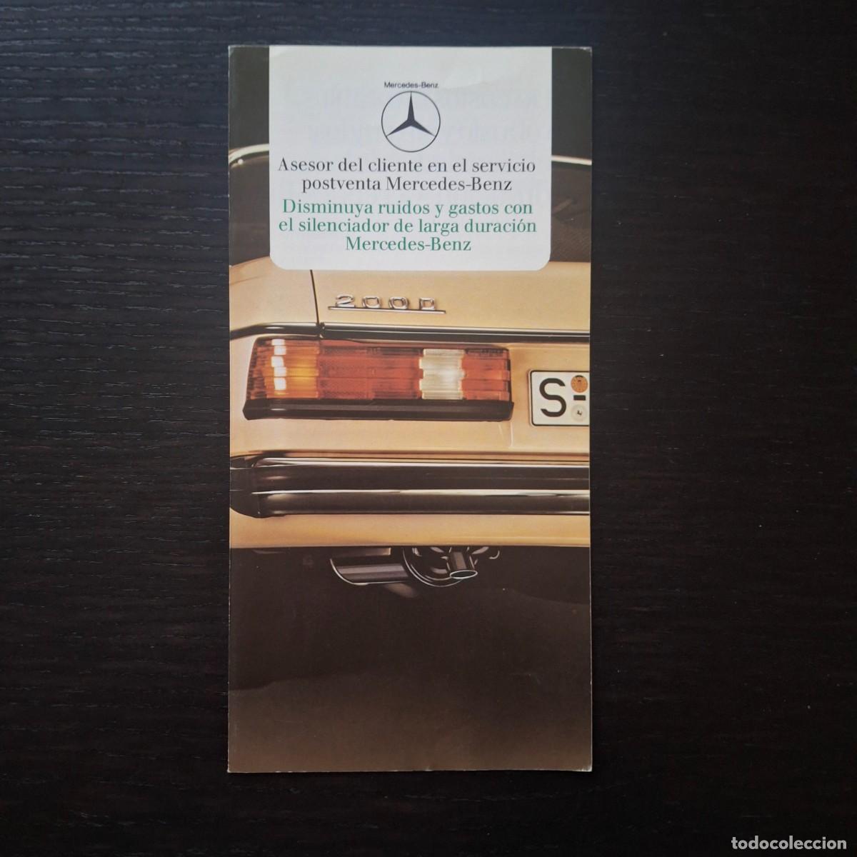 Coches y motocicletas: 1979 MERCEDES BENZ ASESOR DEL CLIENTE POSTVENTA - FOLLETO SILENCIADOR LARGA DURACION - ESPA&Ntilde;OL