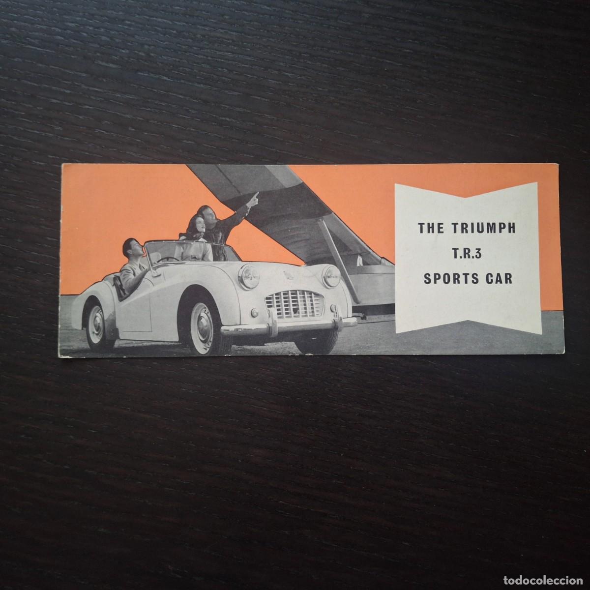 Coches y motocicletas: 1957 TRIUMPH TR3 T.R.3 SPORTS CAR - FOLLETO CATALOGO PUBLICIDAD - INGLES
