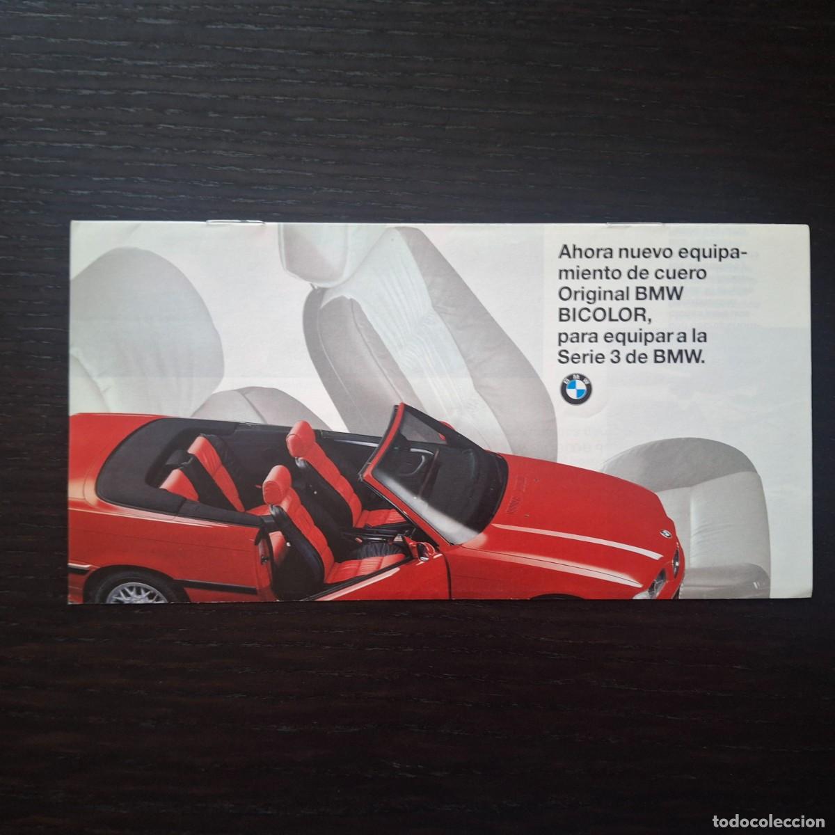 Coches y motocicletas: BMW SERIE 3 - FOLLETO EQUIPAMIENTO DE CUERO ORIGINAL BICOLOR - ASIENTO ASIENTOS - CATALOGO COLORES