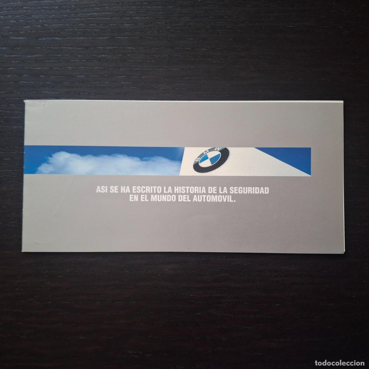 Coches y motocicletas: 1995 BMW HISTORIA SEGURIDAD - FOLLETO DIPTICO - ESPA&Ntilde;OL