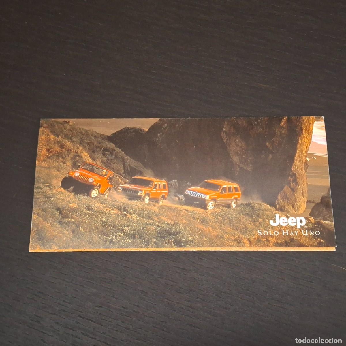 Coches y motocicletas: JEEP CHRYSLER SALON AUTOMOVIL BARCELONA - FOLLETO PUBLICIDAD + PUNTO DE LIBRO MARCAPAGINAS CHRYSLER