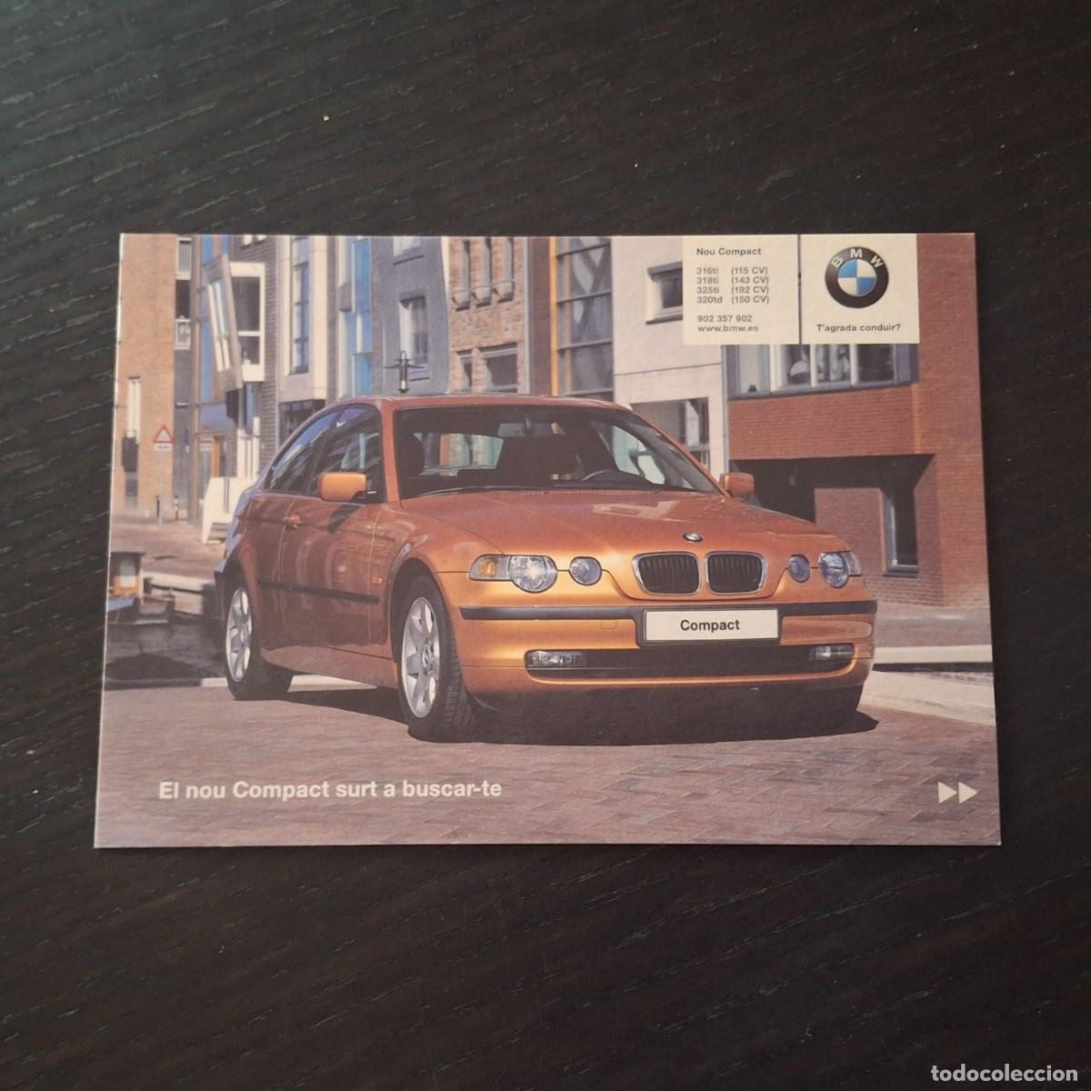 Coches y motocicletas: BMW SERIE 3 COMPACT - TARJETA POSTAL PROMOCIONAL EN CATALAN BMW CATALU&Ntilde;A