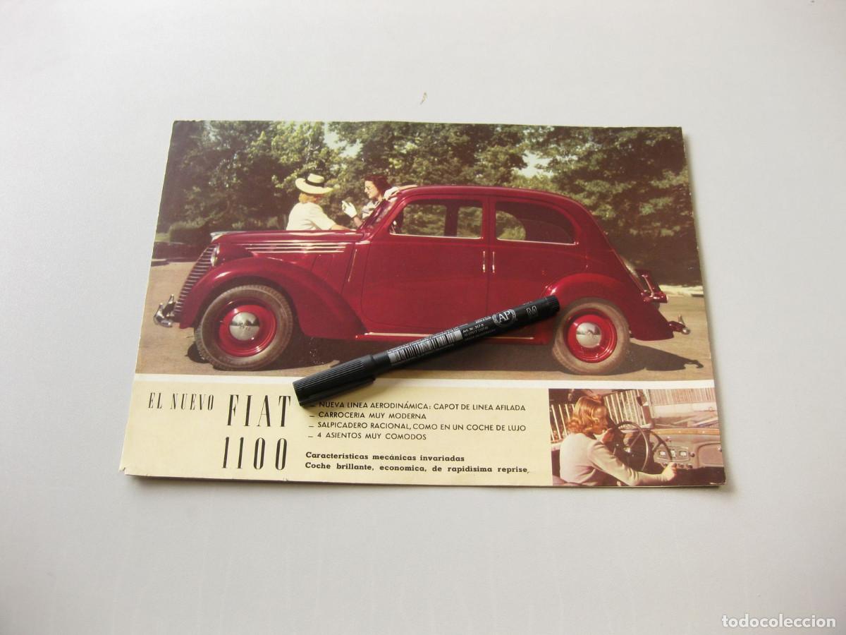 Coches y motocicletas: Cat&aacute;logo publicitario del FIAT 1100. A&ntilde;os 30. En espa&ntilde;ol.