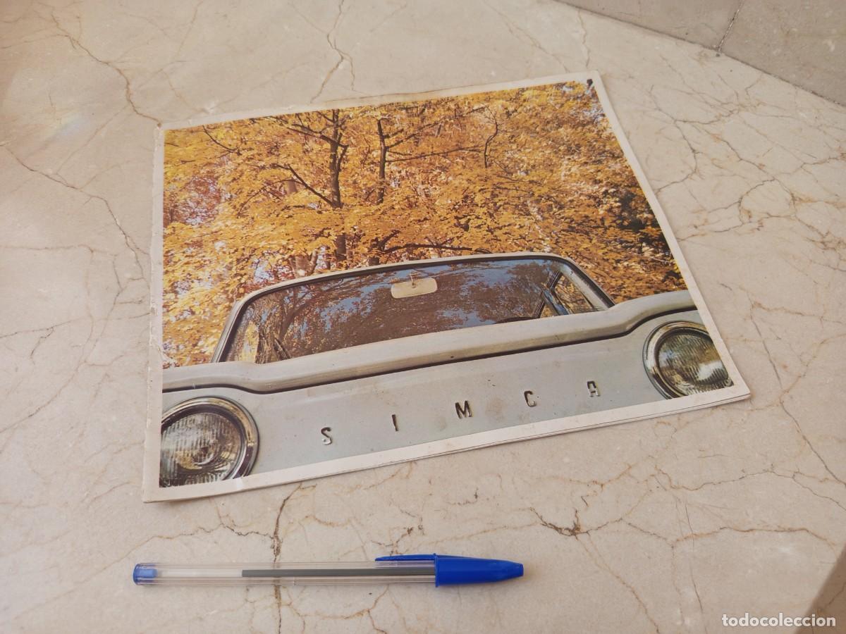 Coches y motocicletas: Antiguo catalogo Simca - 5 plazas. Autentico, con sello del concesionario