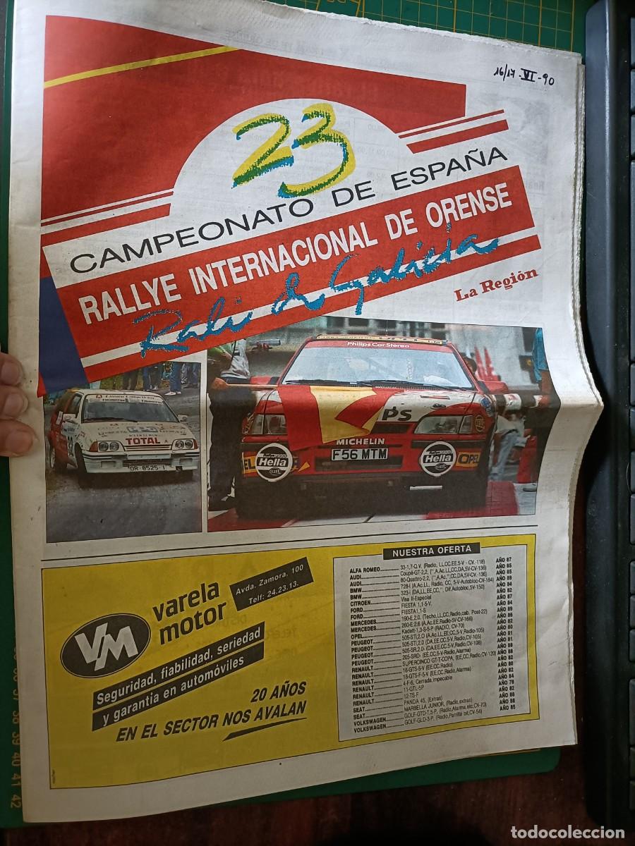 Coches y motocicletas: 23 Rallye Internacional de Orense. La Regi&oacute;n. Junio 1990