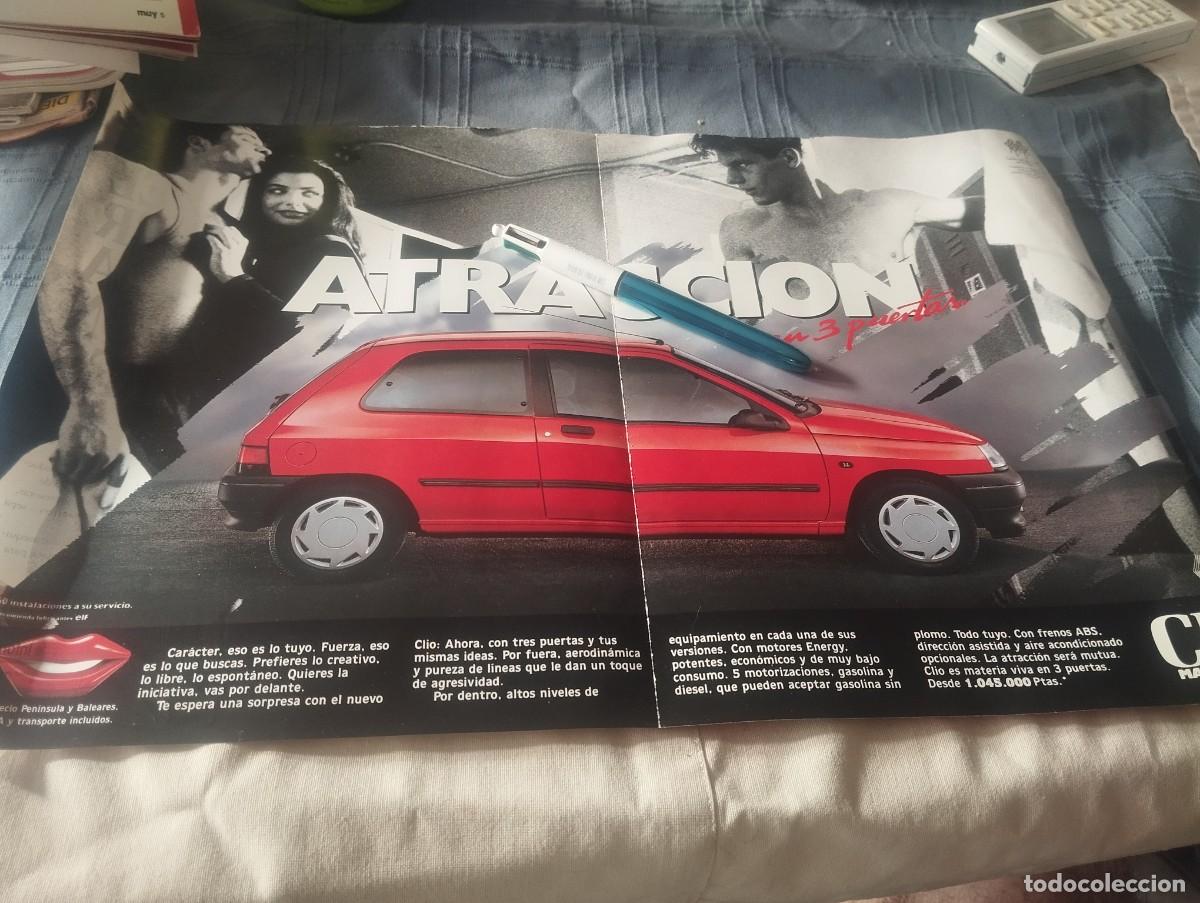 Coches y motocicletas: COCHE ATRACCION CLIO GRAN ANUNCIO PUBLICIDAD REVISTA 1991