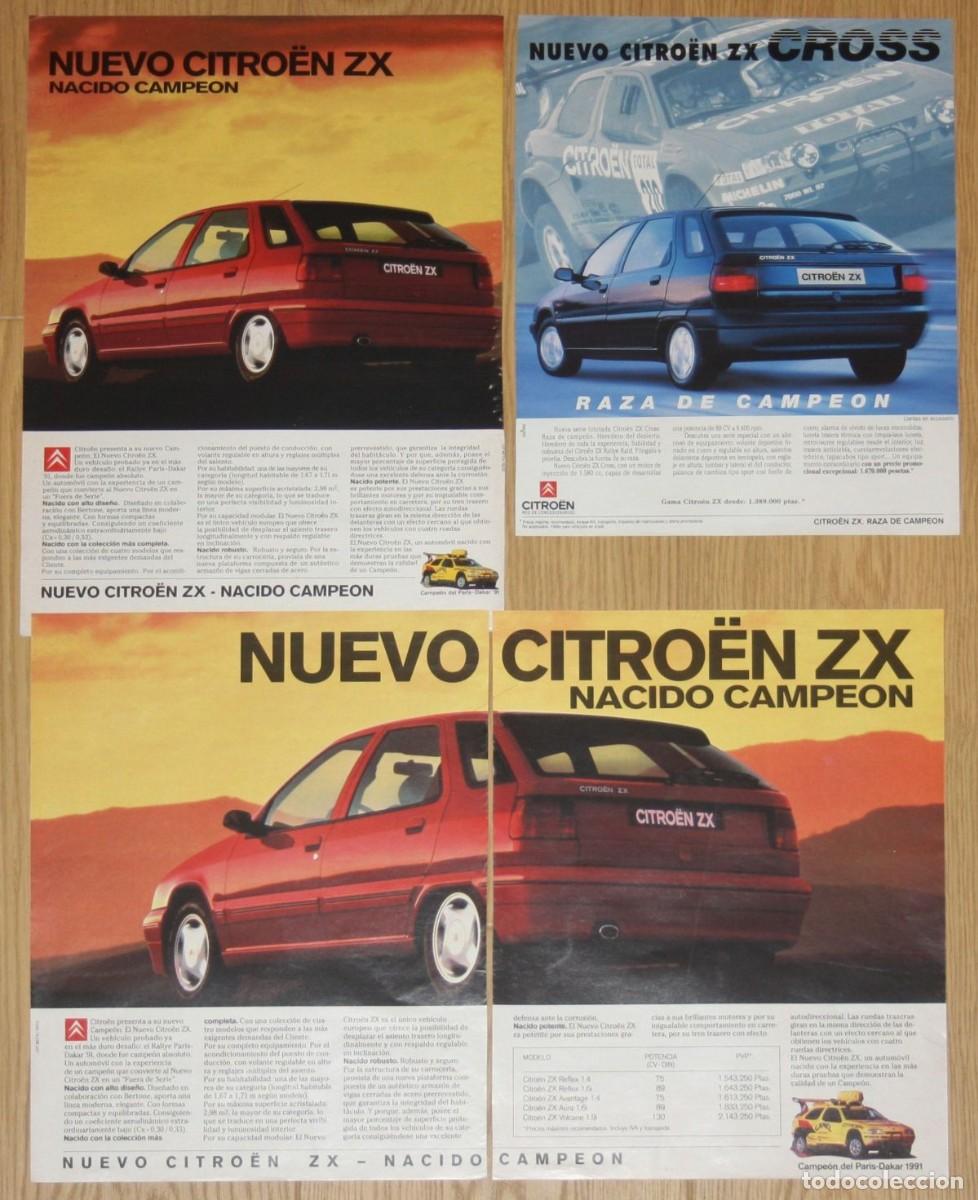 Carros e motociclos: CITRO&Euml;N ZX 3x Anuncios 1990s Spain Promo Adverts Ads Publicidad Coche Car