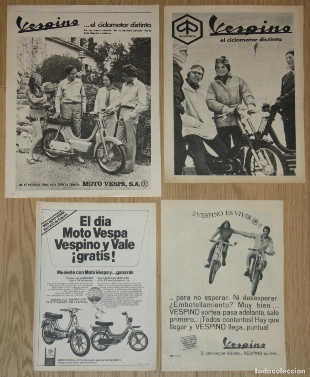 Carros e motociclos: VESPINO 4x Anuncios 1960s/1980s Spain Promo Adverts Ads Publicidad Moto Vespa