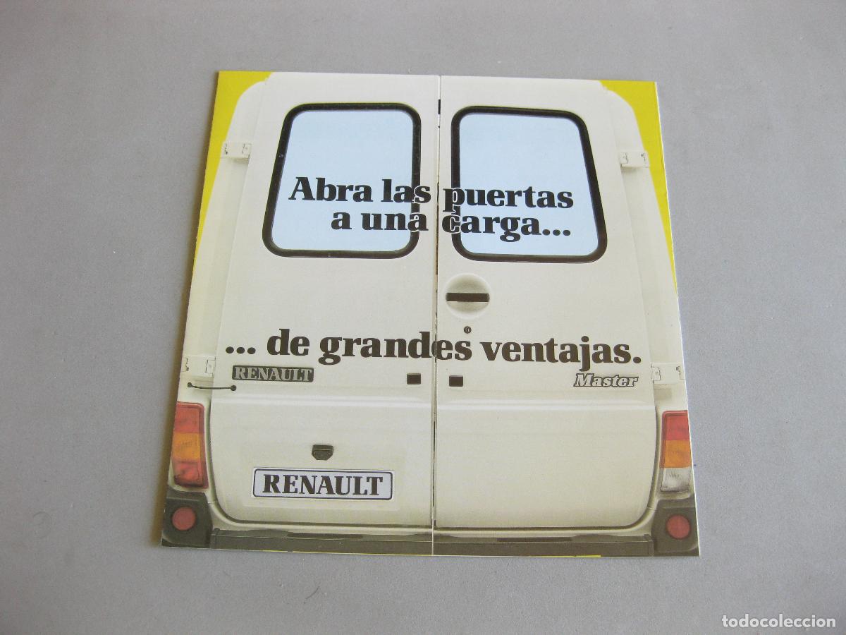 Coches y motocicletas: CAT&Aacute;LOGO DESPLEGABLE PUBLICITARIO DE LA FURGONETA RENAULT MASTER. 1988
