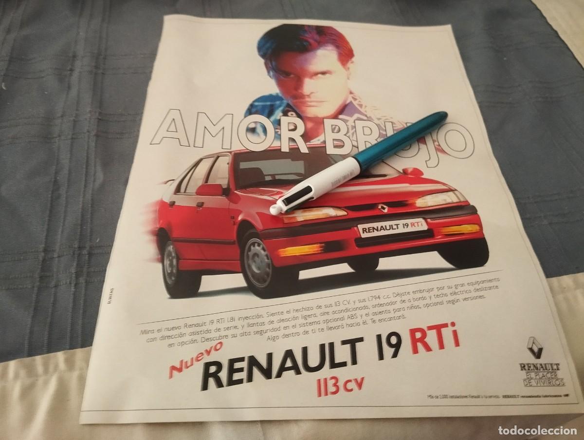 Coches y motocicletas: COCHE RENAULT 19 RTI ANUNCIO PUBLICIDAD REVISTA 1992 BONITO PARA ENMARCAR