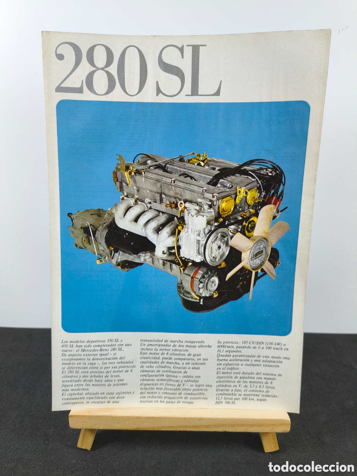 Coches y motocicletas: Catalogo folleto Mercedes Benz 280 SL a&ntilde;os 70 espa&ntilde;ol