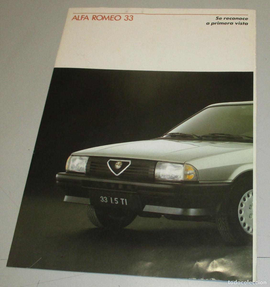 Coches y motocicletas: Cat&aacute;logo, publicidad, desplegable, Alfa Romeo 33, 1987