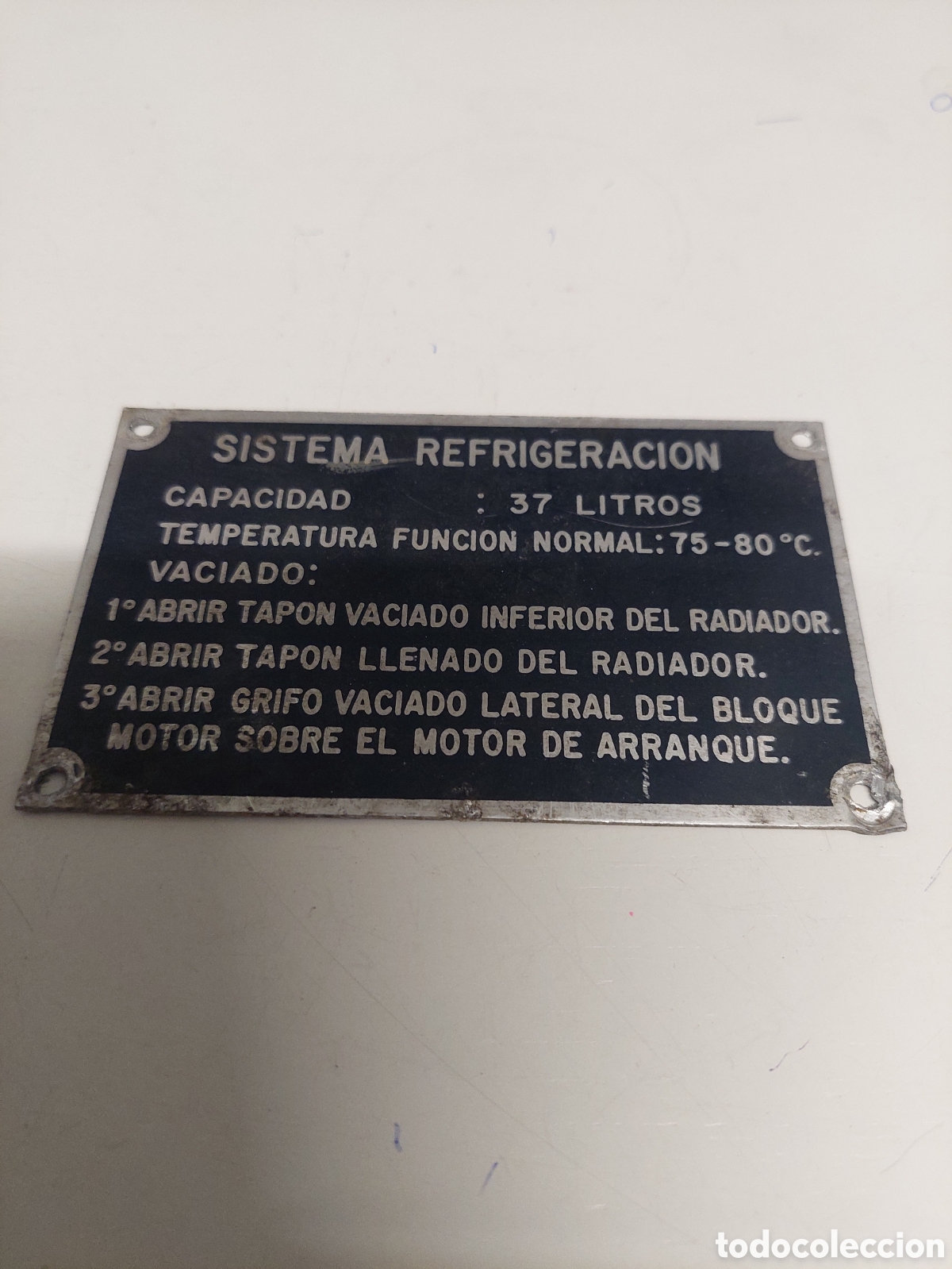 Automobili e Motociclette: PLACA CAMIONES SISTEMA REFRIGERACI&Oacute;N