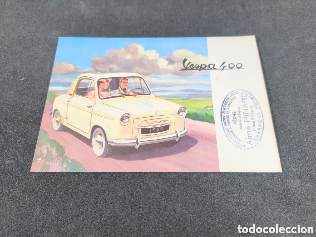 Coches y motocicletas: Catalogo desplegable Vespa 400 a&ntilde;os 50 en franc&eacute;s