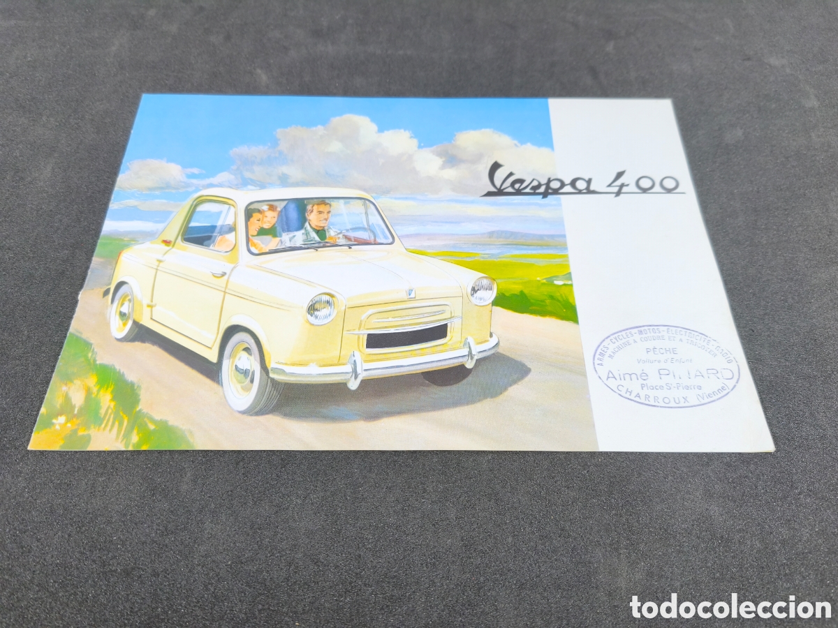 Coches y motocicletas: Catalogo Vespa 400 a&ntilde;os 50 en ingles RARO
