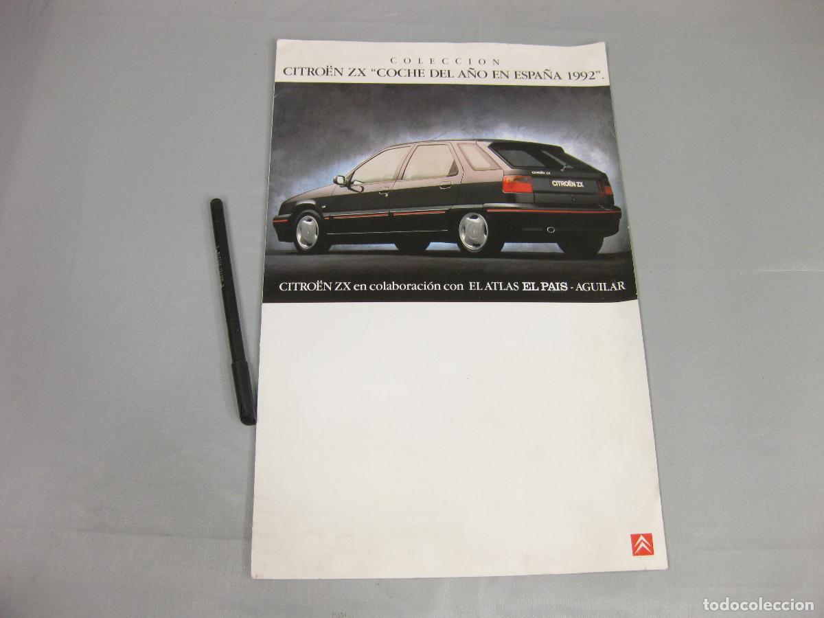 Coches y motocicletas: CAT&Aacute;LOGO PUBLICITARIO DE VENTA DESPLEGABLE DEL AUTOMOVIL CITROEN ZX. COCHE DEL A&Ntilde;O EN ESPA&Ntilde;A 1992.